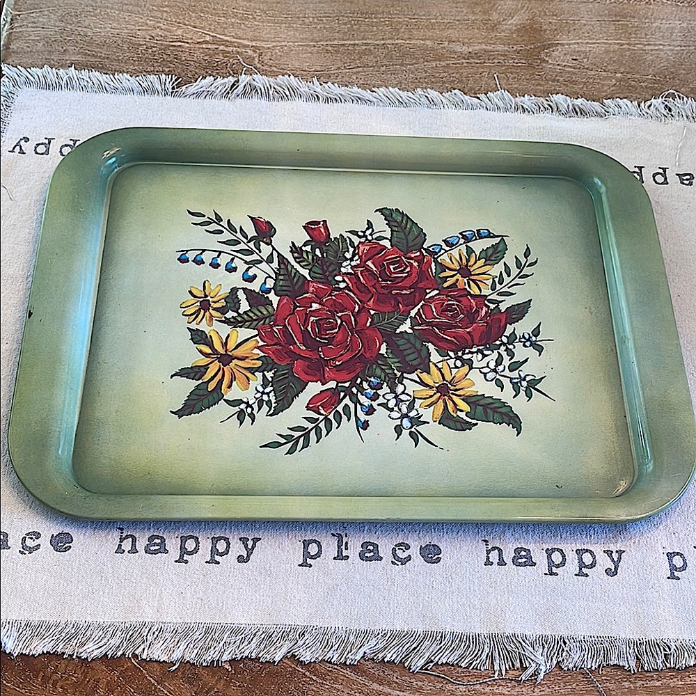 Vintage Floral Decorative serving Tray
